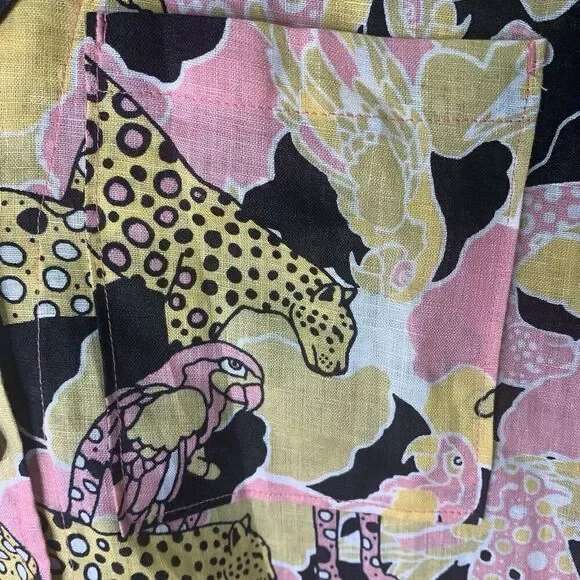 Anthropologie Maeve Printed Buttondown Surf Shirt Novelty Women XS NWOT Ink Dots - Picture 9 of 16